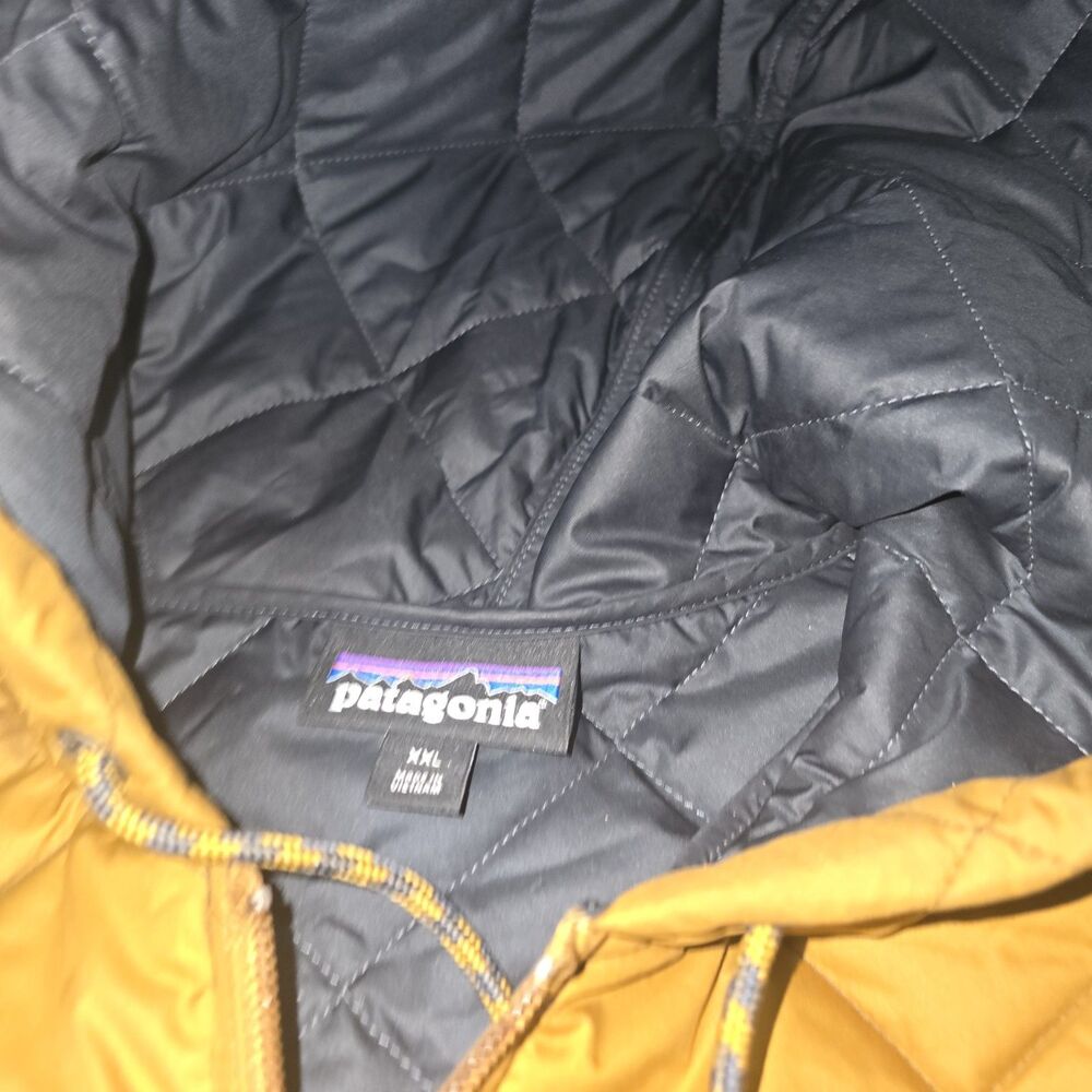 Patagonia Men’s Diamond Quilted Insulated Bomber Hoody Jacket XXL Shelter Brown - Picture 4 of 8